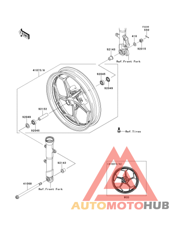Переднее колесо