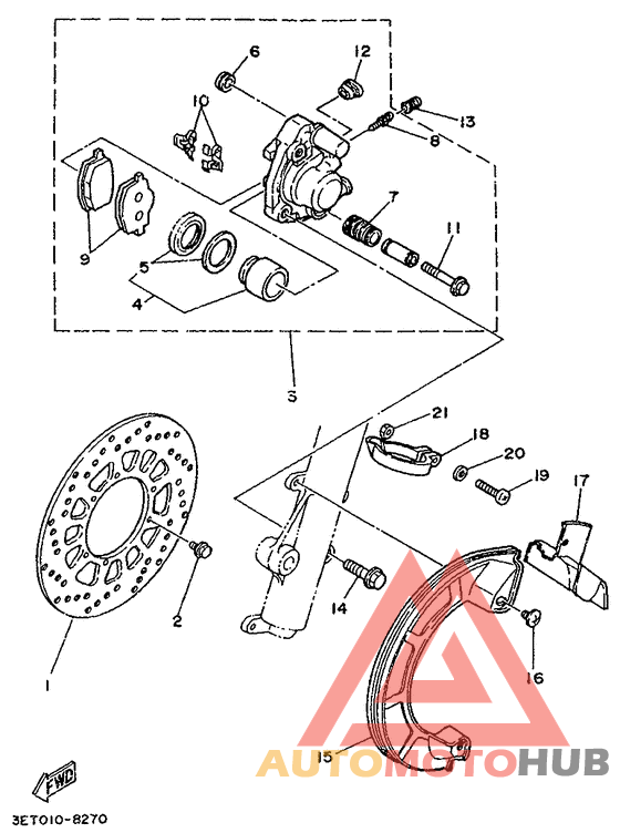 Front brake. caliper