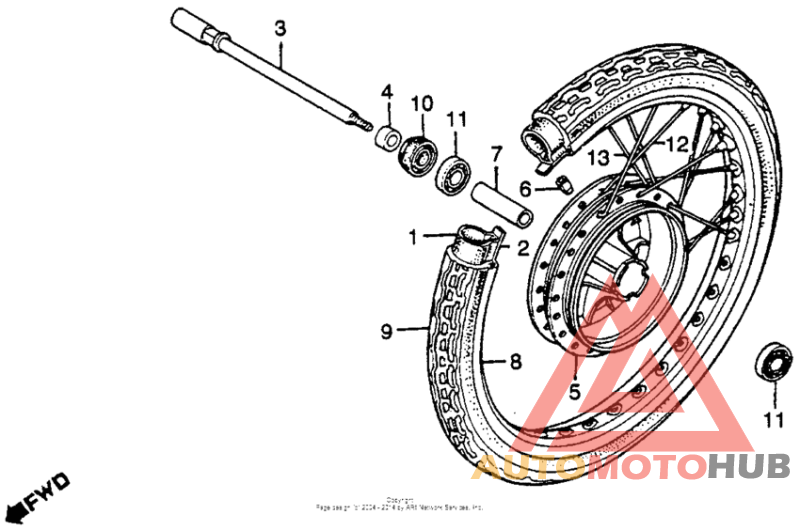 Переднее колесо