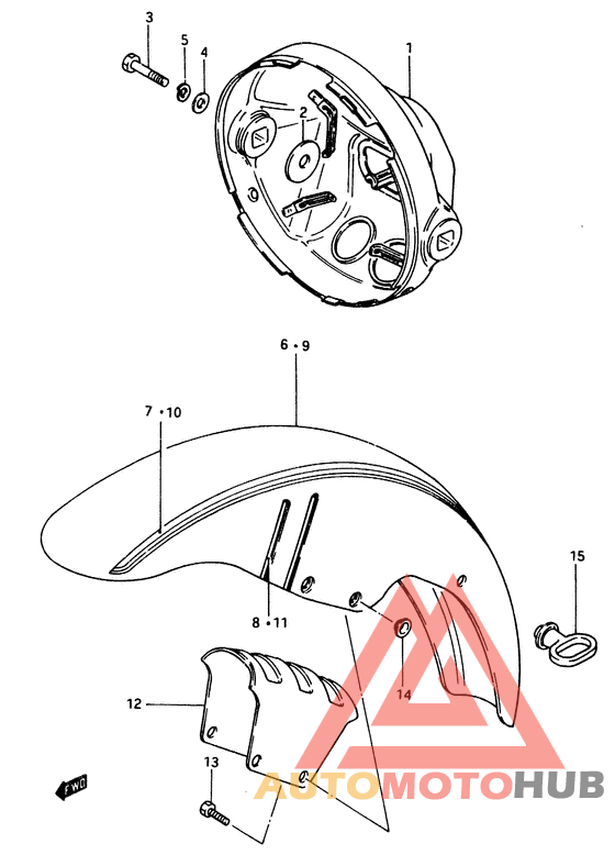 Headlamp housing - front fender