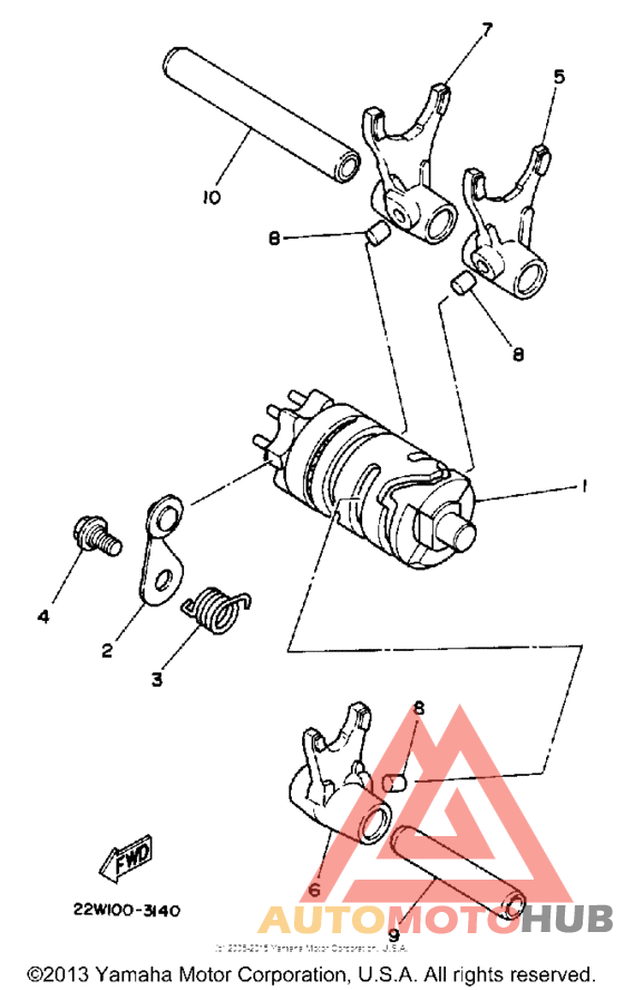 Shift cam-fork