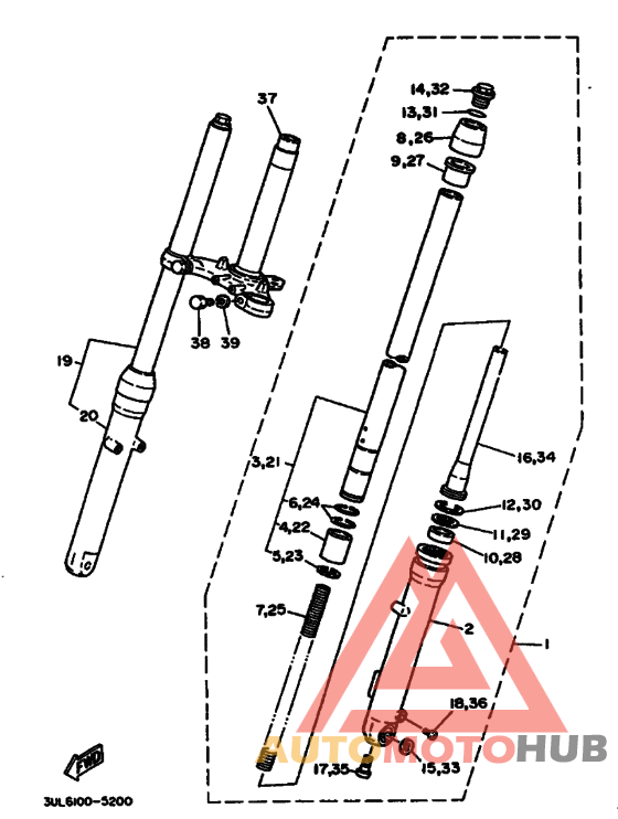Вилка передней оси