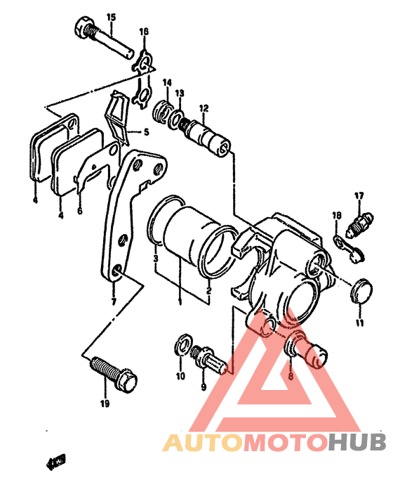 Передний суппорт тормозной