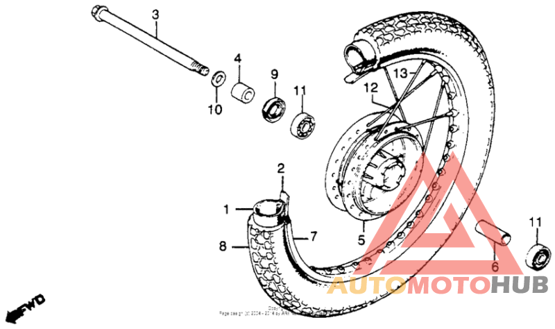 Переднее колесо