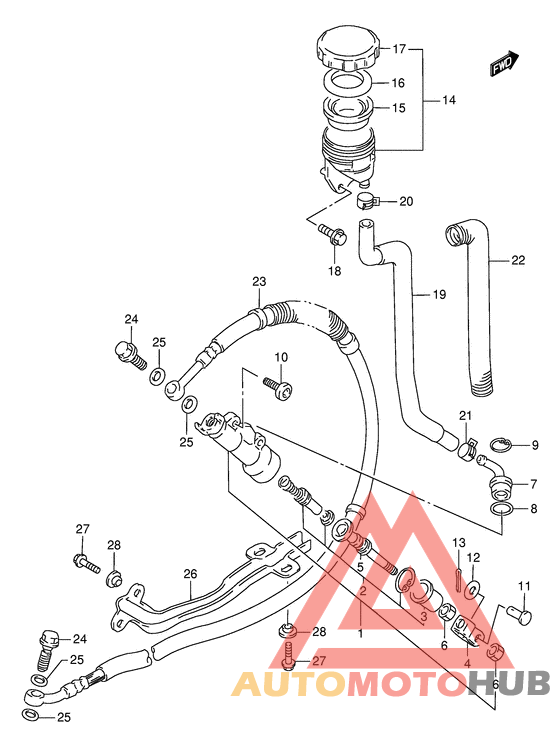 Задний тормозной цилиндр