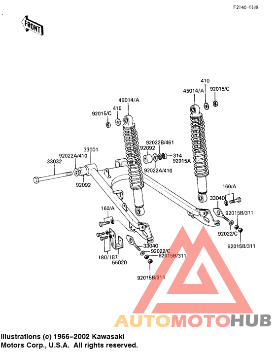 Swing arm/shock absorbers