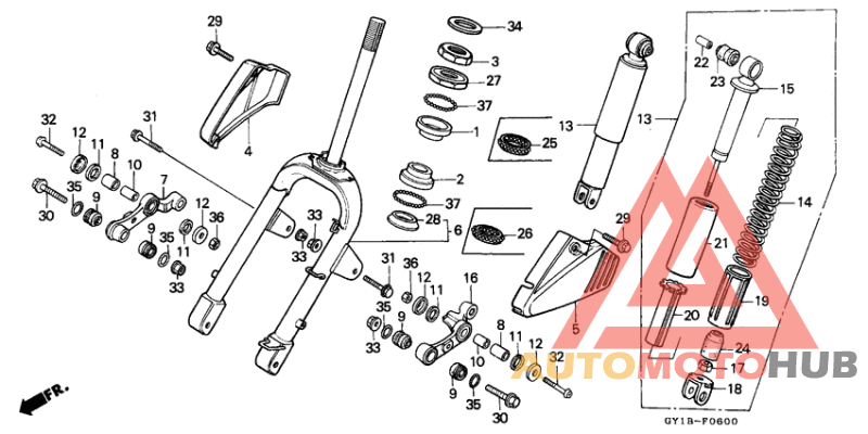 Вилка передней оси