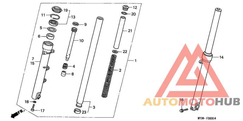 Вилка передней оси