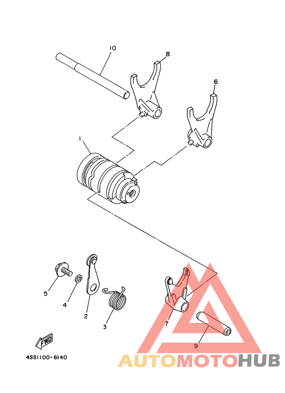 Shift cam. fork