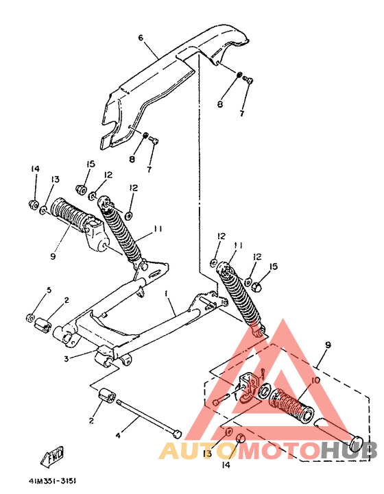 Brass arriere suspension