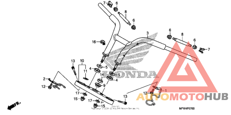 Handlebar + top bridge