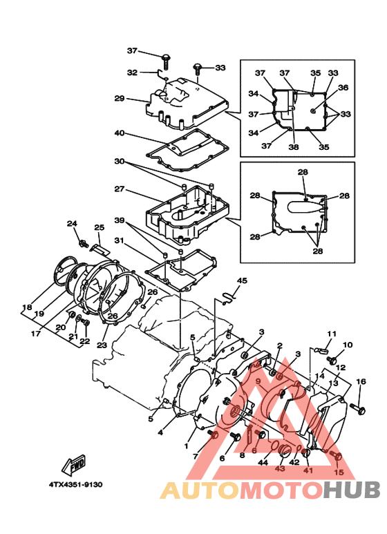 Crankcase cover ass`y  (v