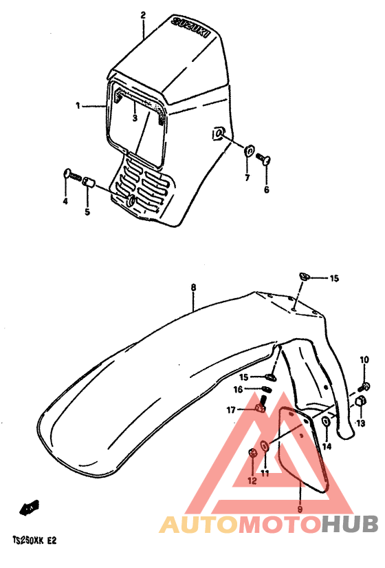 Headlamp housing-front fender