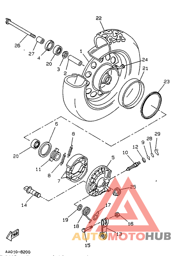 Переднее колесо