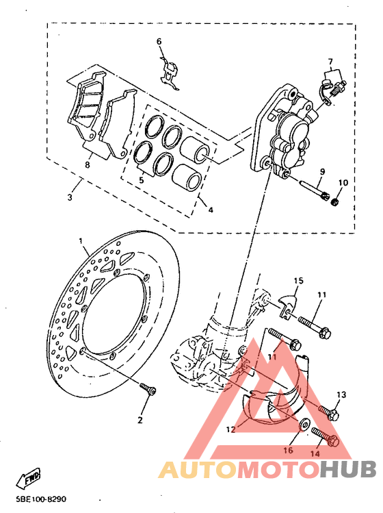 Front brake. caliper