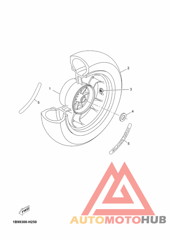 Rear wheel complete assy