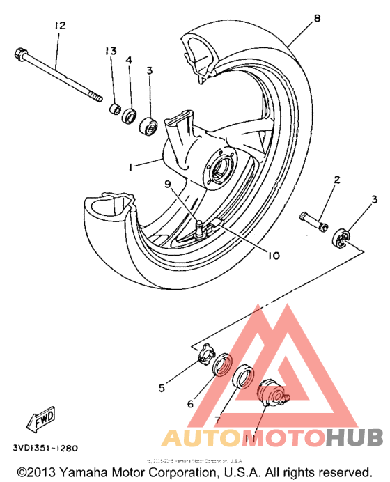 Переднее колесо