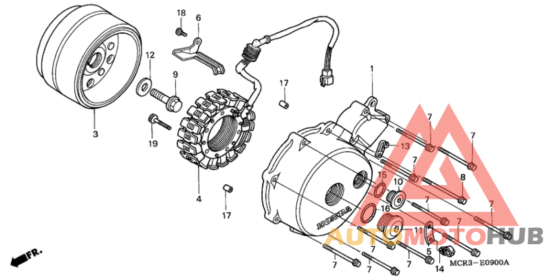 Left crankcase cover/ generator