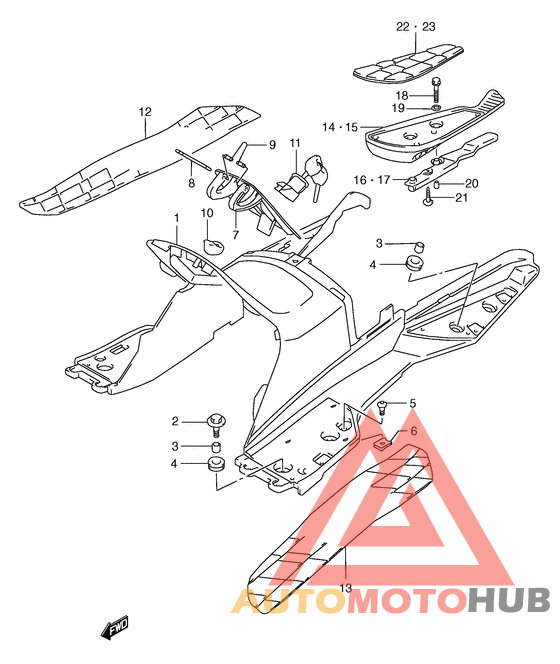 Щиток облицовочный задний
