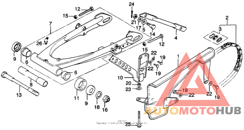 Swingarm + chain case