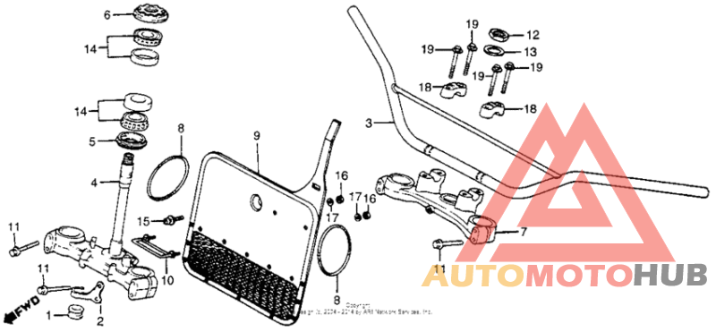 Handlebar + top bridge 82