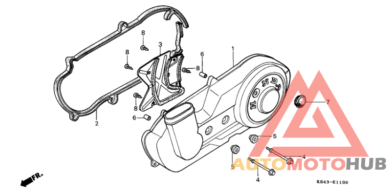 Крышка картера левая