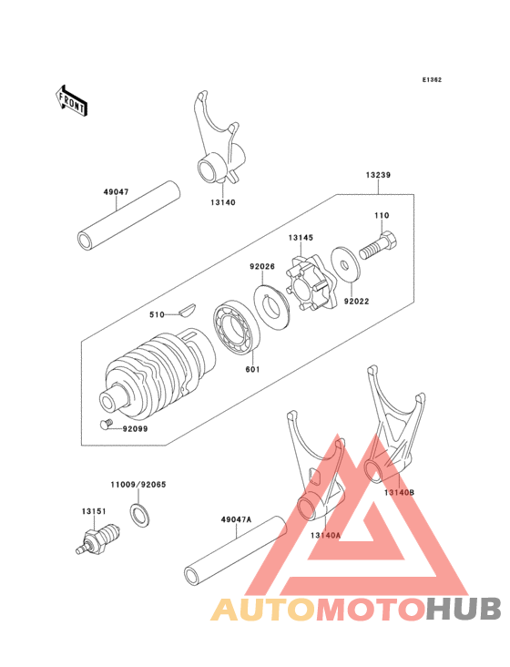 Change drum/shift fork