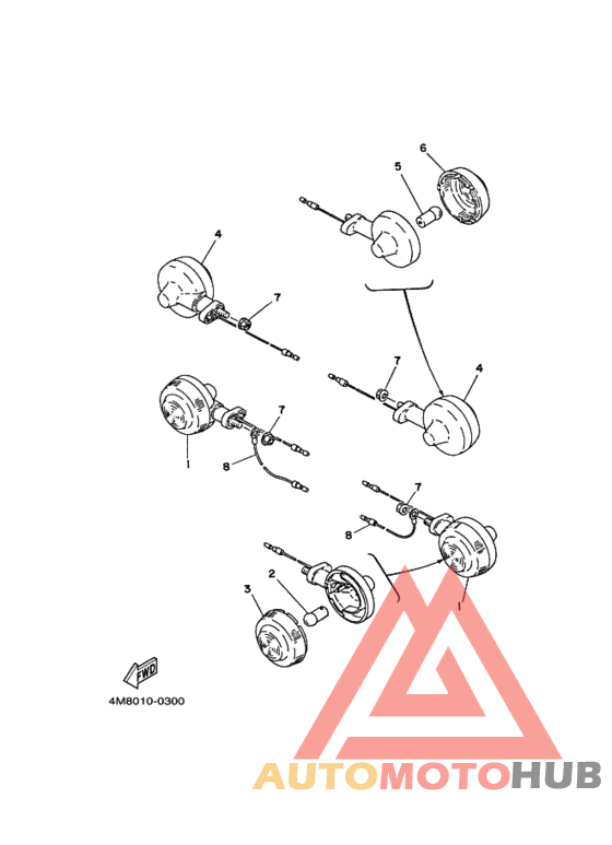 Rear flasher light assy