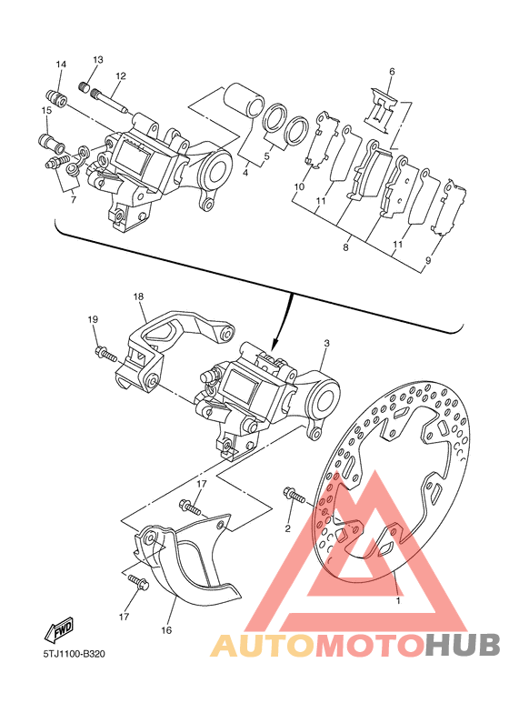 Задний суппорт