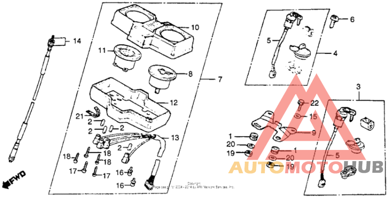 Instruments + keys + combination switch
