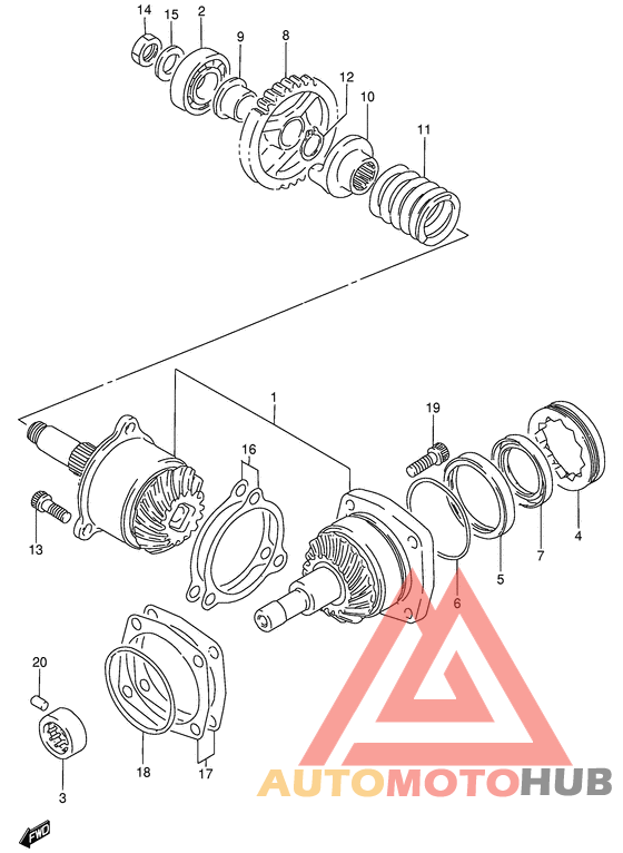 Secondary drive gear