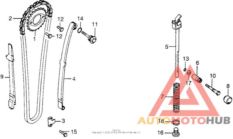 Cam chain + tensioner