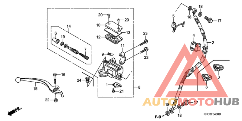 Fr. brake master cylinder