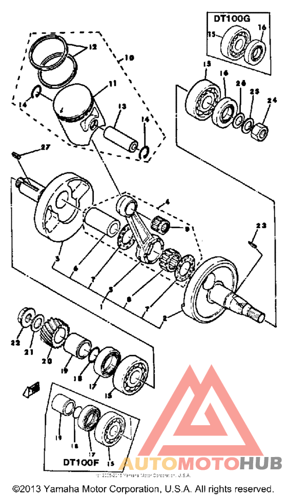 Коленчатый вал и Поршень
