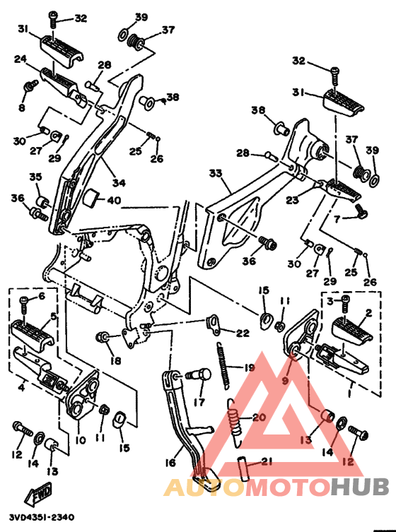 Support & repose pied