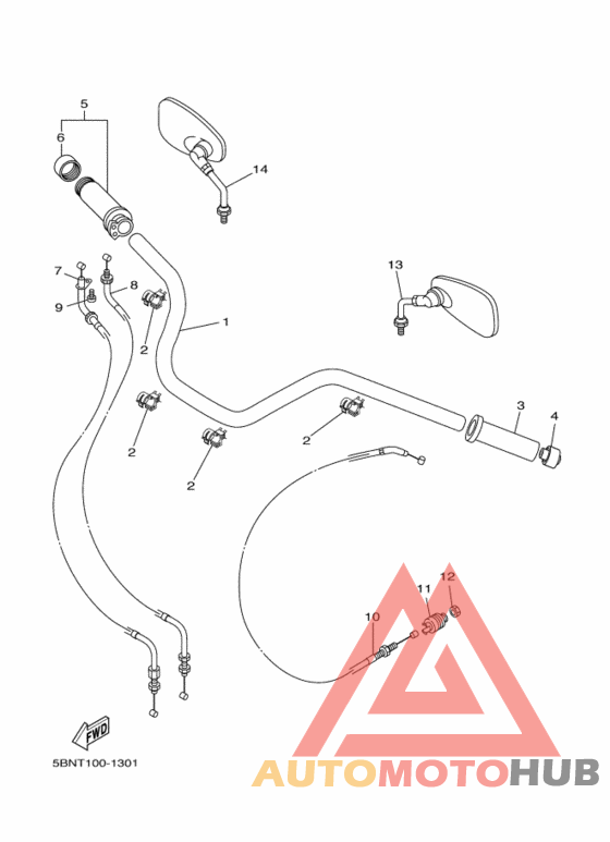 Steering handle & cable