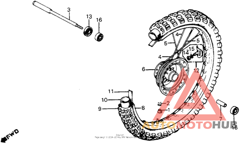 Front wheel 82-83