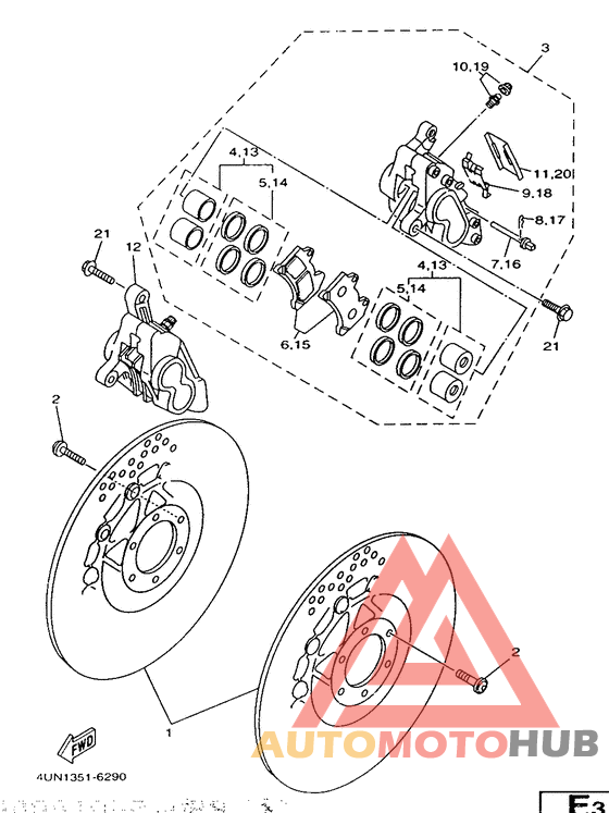 Front brake. caliper