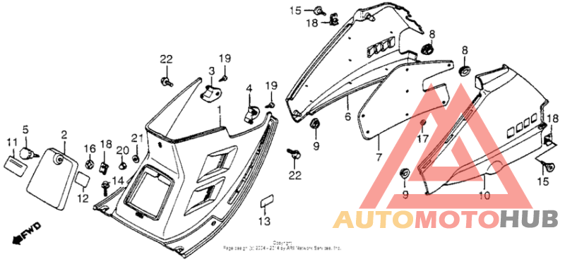 Center cover + body cover