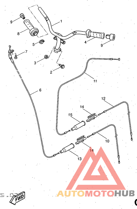 Steering handle. cable