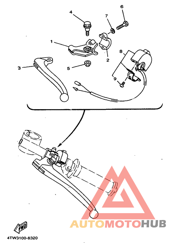 Handle switch. lever