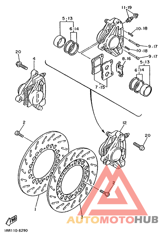Front brake. caliper