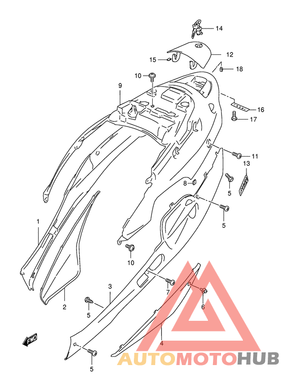 Обтекатель задний