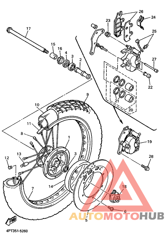 Переднее колесо