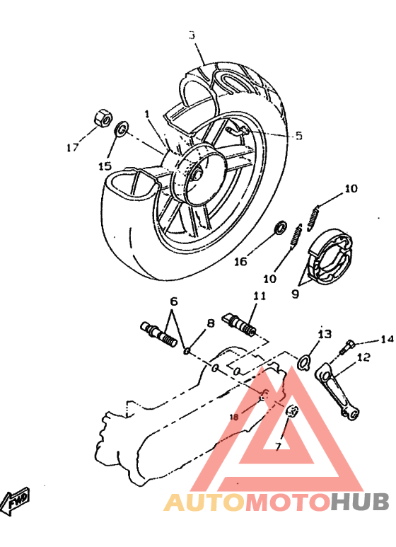 Rear wheel complete assy
