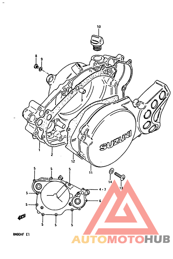 Crankcase cover ass`y  (v