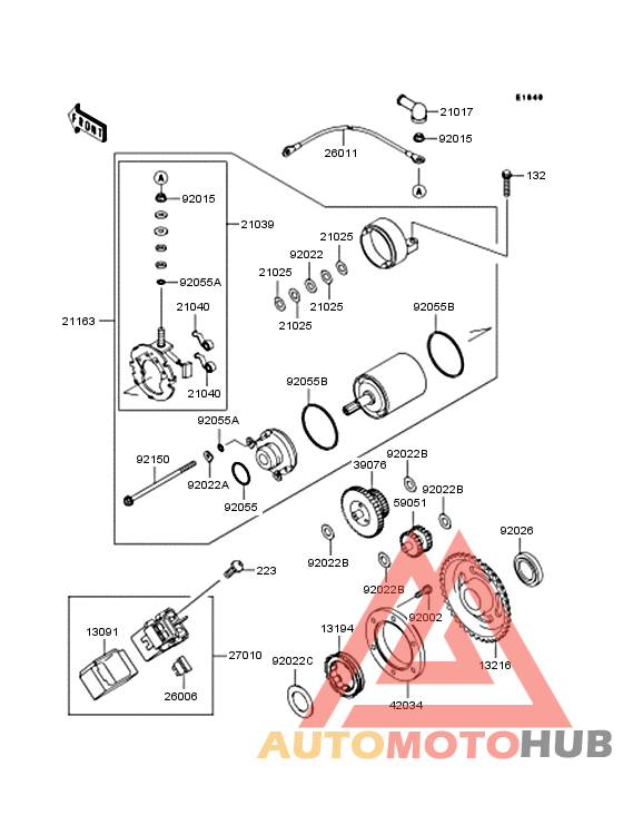 Starter motor/starter clutch