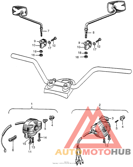 Turn signal switch + horn switch (2)