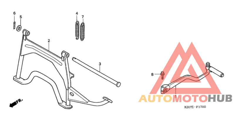 Kick starter arm/stand