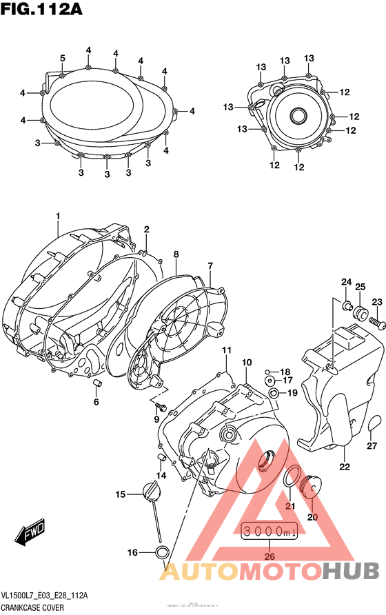 Crankcase Cover (Vl1500Bl7 E03)